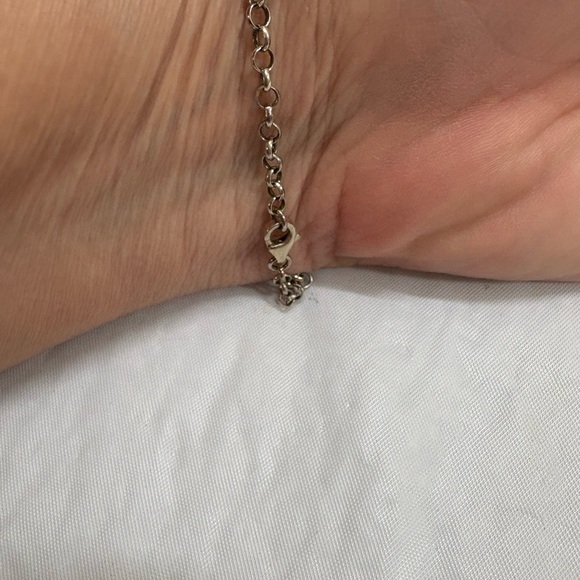 Sterling Silver Evil Eye Glass Bead Chain Bracelet 7.25” - Picture 5 of 9